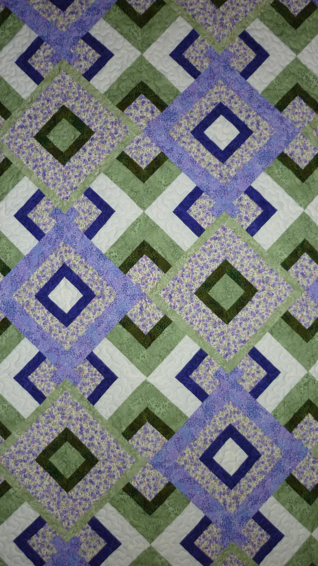 patchworková deka levanduľové potešenie dvojičky detail