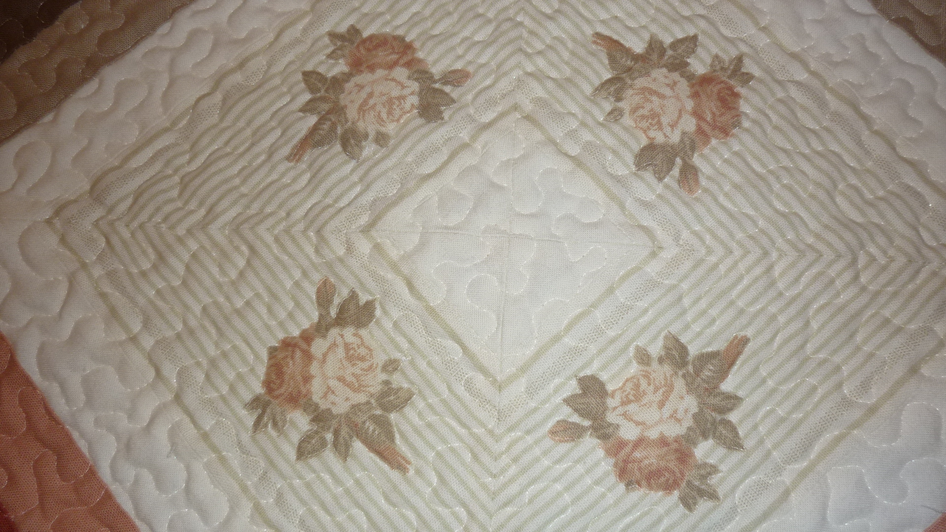 patchworková deka kvietková - detail 