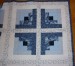 patchworková deka modré vločky - detail